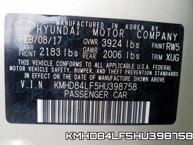 KMHD84LF5HU398758 фото 2