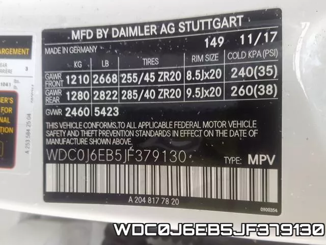 WDC0J6EB5JF379130 фото 2