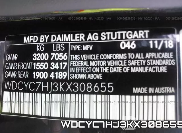 WDCYC7HJ3KX308655 фото 9