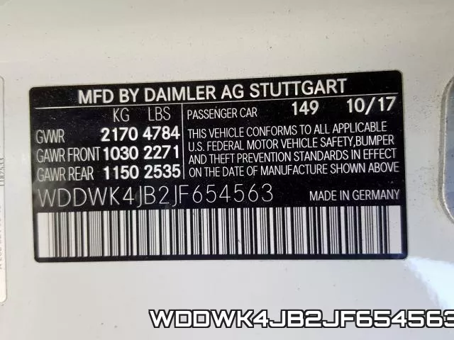 WDDWK4JB2JF654563 фото 2