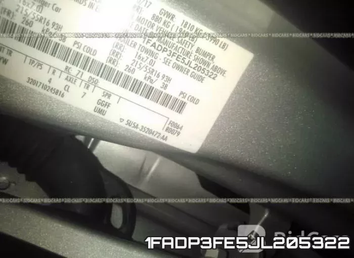 1FADP3FE5JL205322 фото 10