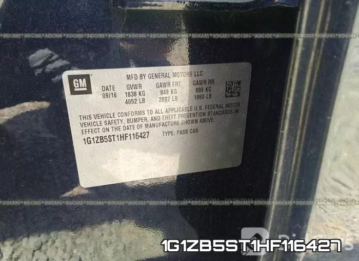 1G1ZB5ST1HF116427 фото 10