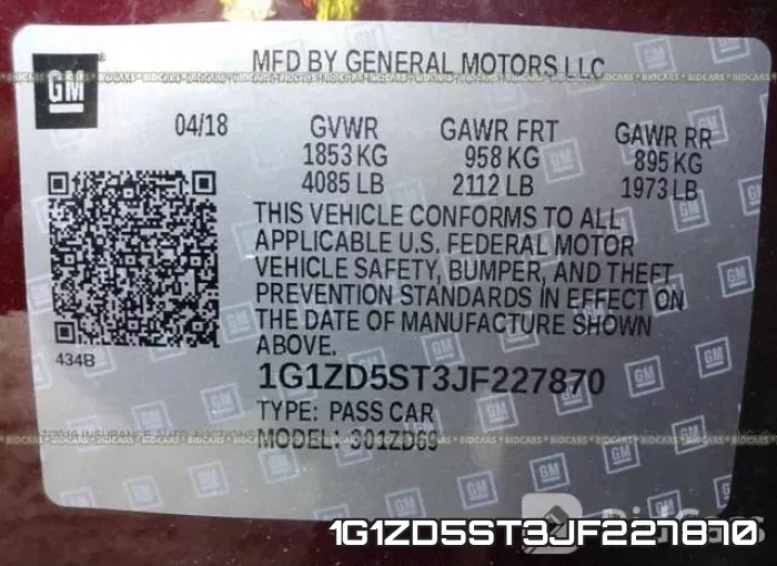 1G1ZD5ST3JF227870 фото 10