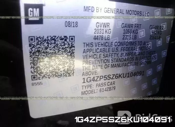 1G4ZP5SZ6KU104091 фото 10