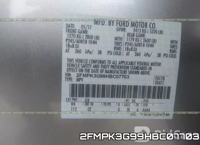 2FMPK3G99HBC07703 фото 10