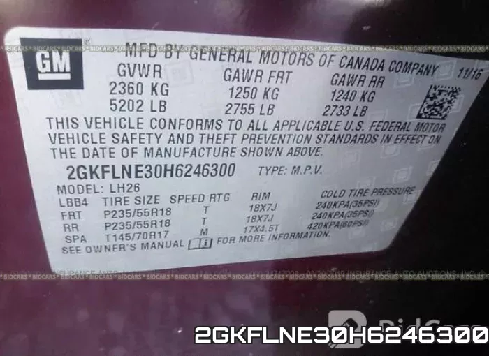 2GKFLNE30H6246300 фото 10