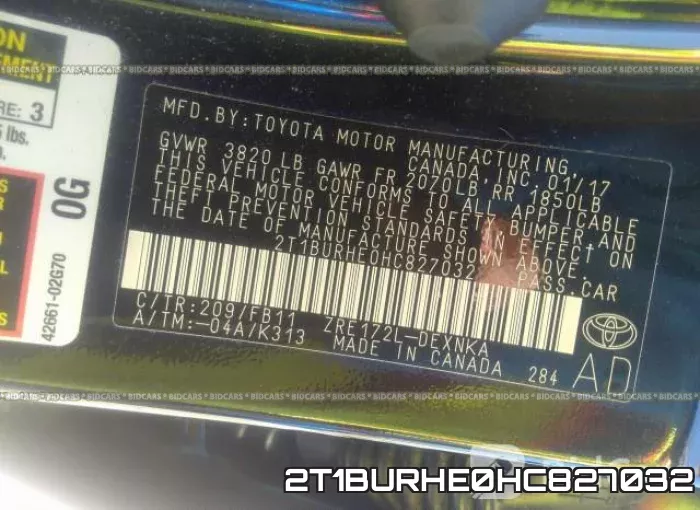 2T1BURHE0HC827032 фото 10