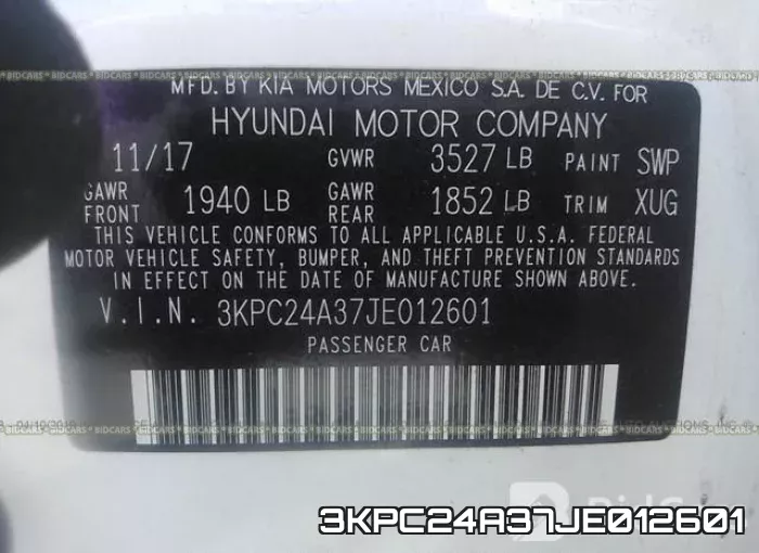 3KPC24A37JE012601 фото 10