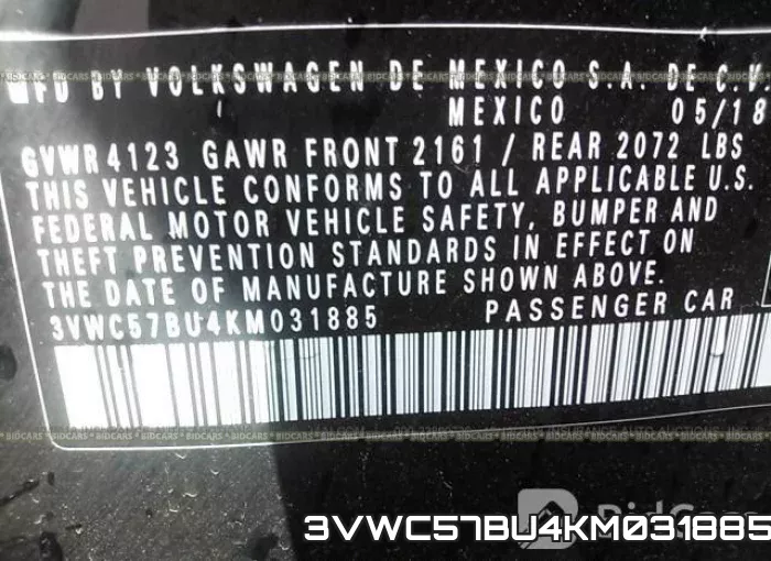 3VWC57BU4KM031885 фото 10