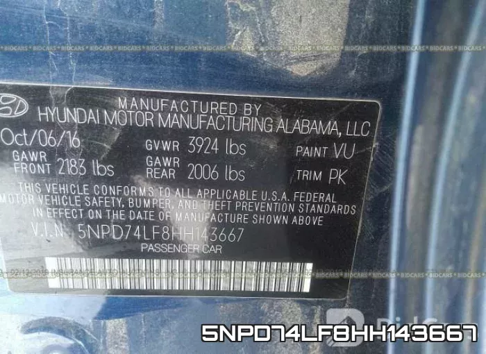 5NPD74LF8HH143667 фото 10