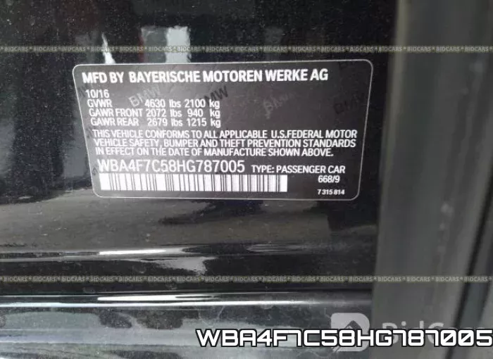 WBA4F7C58HG787005 фото 10