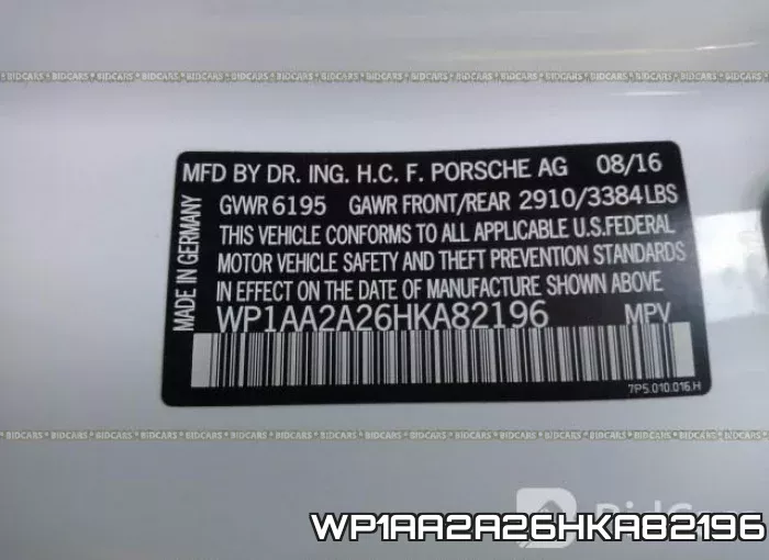 WP1AA2A26HKA82196 фото 10