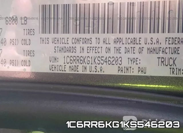 1C6RR6KG1KS546203 фото 6
