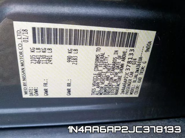 1N4AA6AP2JC378133 фото 2