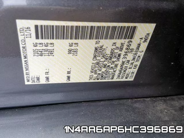 1N4AA6AP6HC396869 фото 2