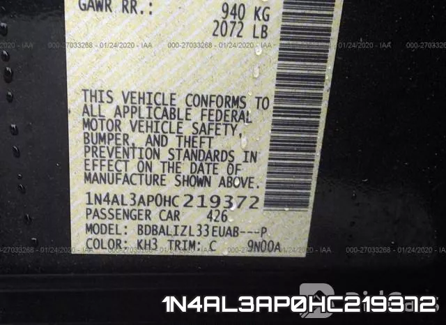 1N4AL3AP0HC219372 фото 10