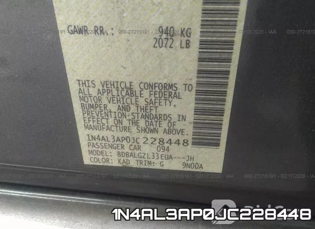 1N4AL3AP0JC228448 фото 6