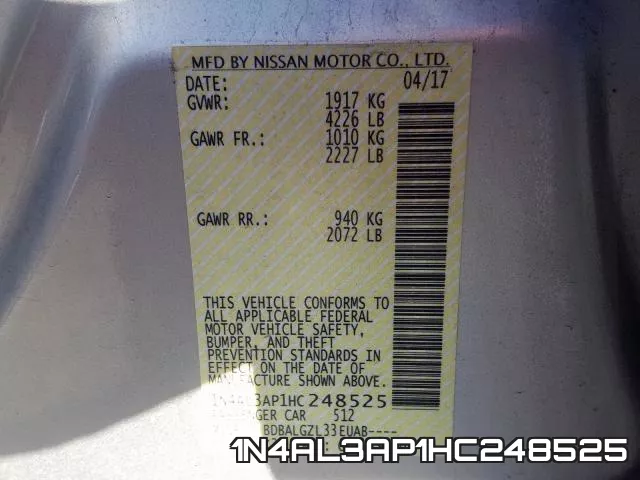 1N4AL3AP1HC248525 фото 2
