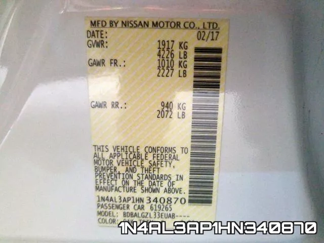 1N4AL3AP1HN340870 фото 2
