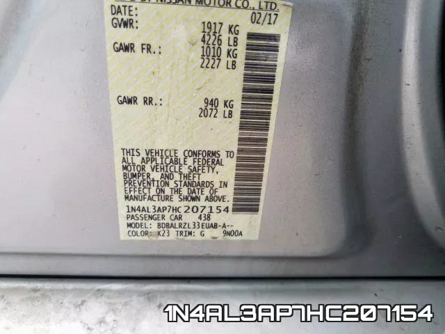 1N4AL3AP7HC207154 фото 2