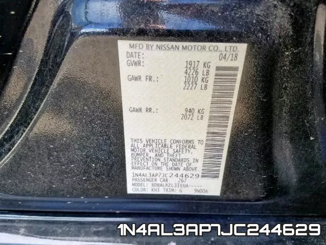1N4AL3AP7JC244629 фото 2