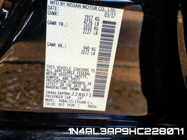 1N4AL3AP9HC228071 фото 2