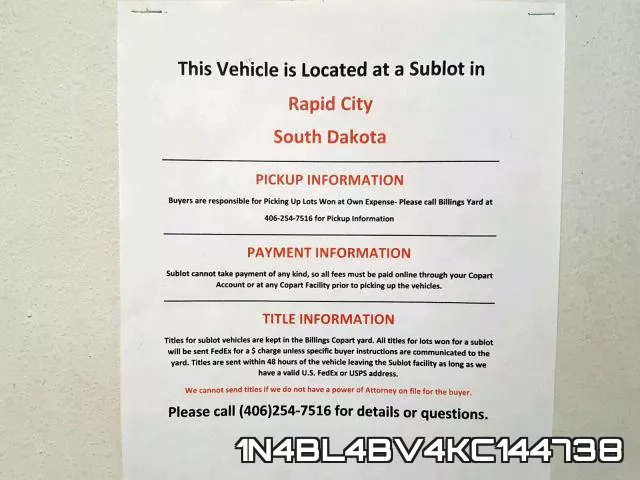 1N4BL4BV4KC144738 фото 10