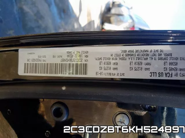 2C3CDZBT6KH524897 фото 2