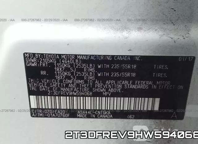 2T3DFREV9HW594068 фото 9