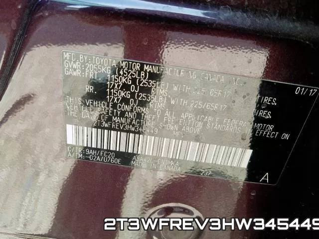 2T3WFREV3HW345449 фото 2