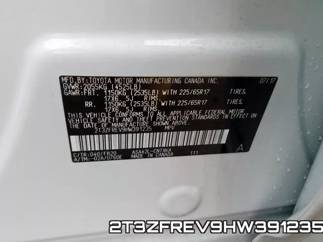 2T3ZFREV9HW391235 фото 2