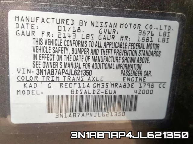 3N1AB7AP4JL621350 фото 2