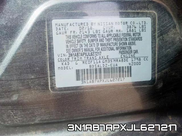 3N1AB7APXJL627217 фото 2