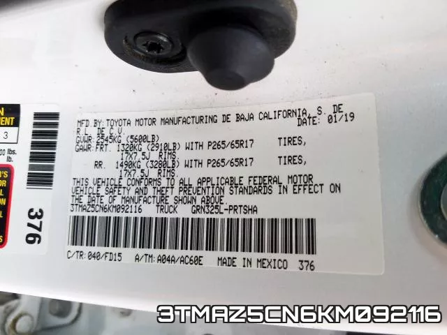 3TMAZ5CN6KM092116 фото 2