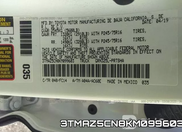 3TMAZ5CN8KM099603 фото 5