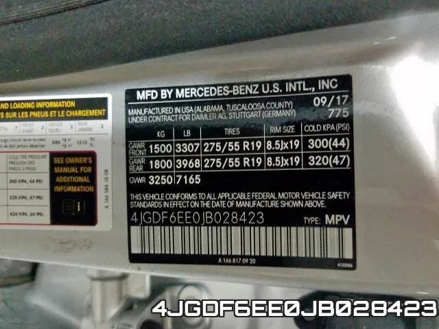 4JGDF6EE0JB028423 фото 2