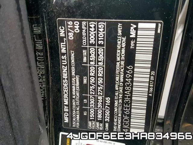 4JGDF6EE3HA834966 фото 2