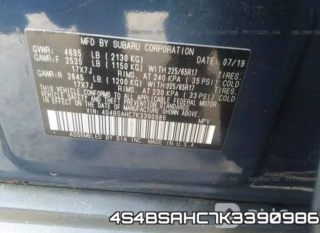 4S4BSAHC7K3390986 фото 5