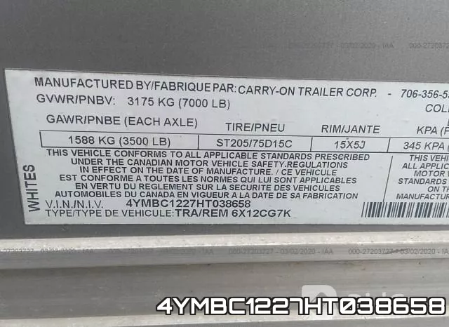 4YMBC1227HT038658 фото 10