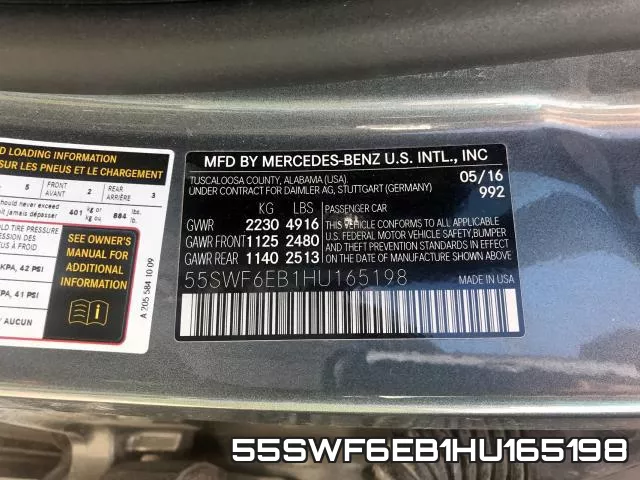 55SWF6EB1HU165198 фото 2