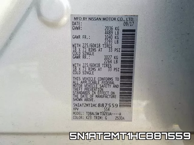 5N1AT2MT1HC887559 фото 2