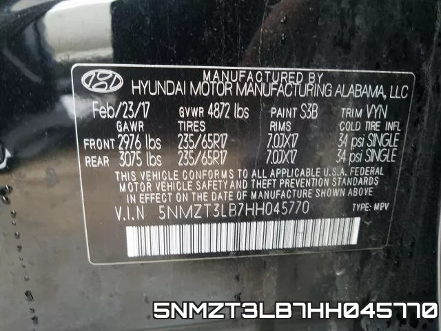 5NMZT3LB7HH045770 фото 2