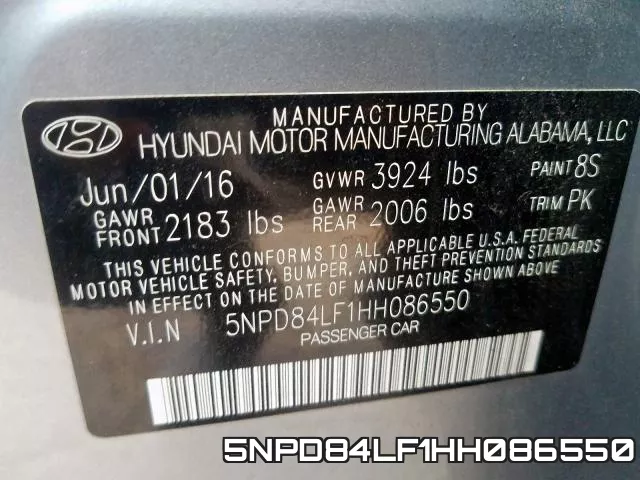 5NPD84LF1HH086550 фото 2