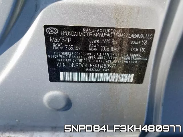 5NPD84LF3KH480977 фото 2