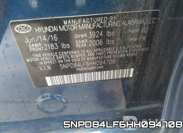 5NPD84LF6HH094708 фото 6