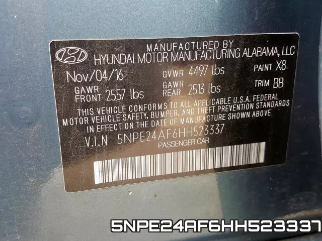 5NPE24AF6HH523337 фото 2