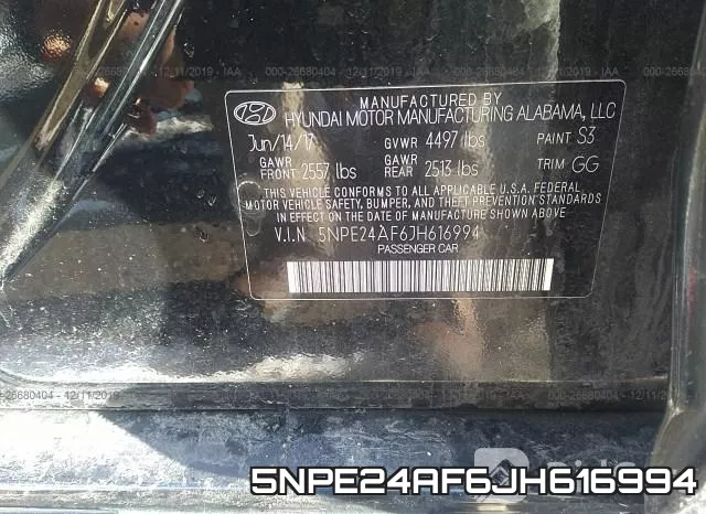 5NPE24AF6JH616994 фото 10