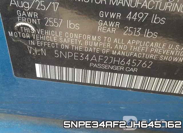 5NPE34AF2JH645762 фото 5