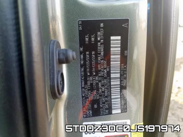 5TDDZ3DC0JS197974 фото 2