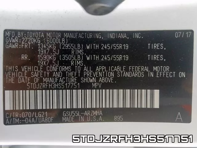 5TDJZRFH3HS517751 фото 2